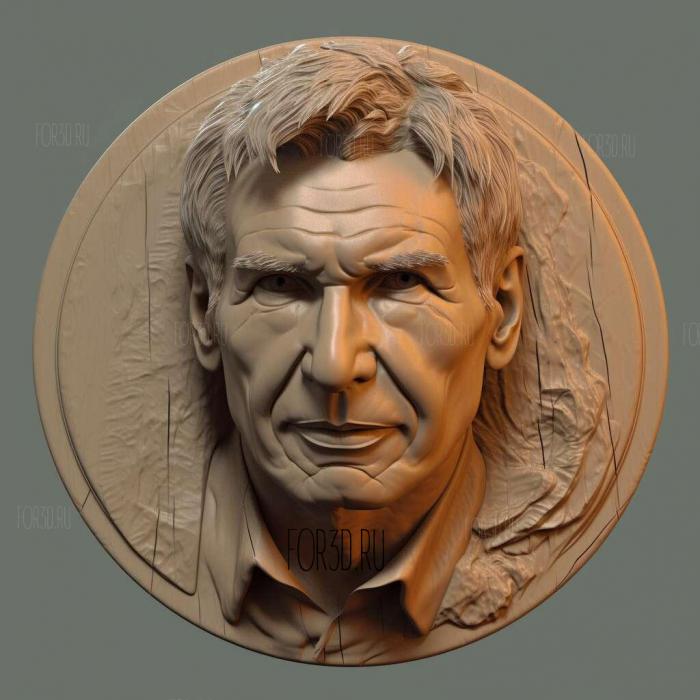 Harrison Ford 4 stl model for CNC